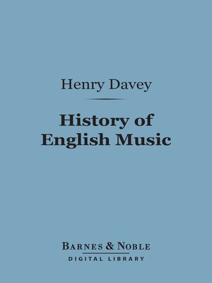 cover image of History of English Music (Barnes & Noble Digital Library)